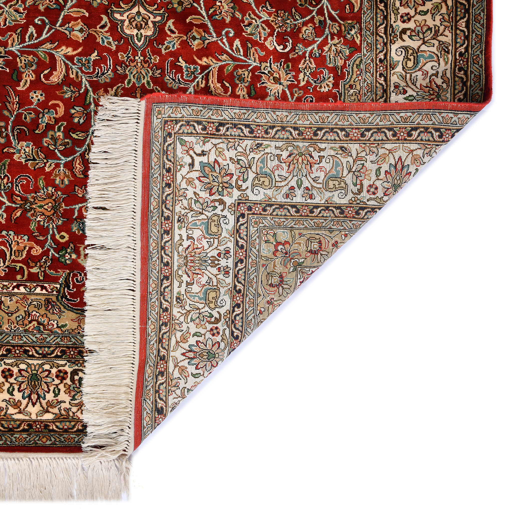 Gulmarg GUL-47 Red Ivory Rug & Hand Knotted|Saraswati Global